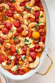 Cheese, Prawns and Roasted Tomato Sauce